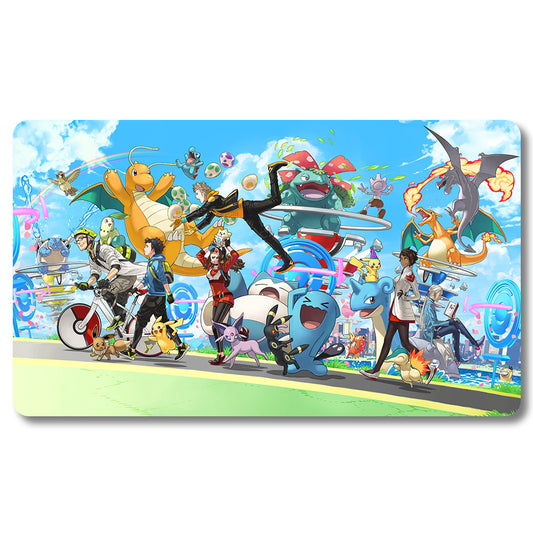 PTCG Peripheral - 995015- Pokemon Playmat Size 23.6X13.7in Play mats Compatible for TCG MTG RPG CCG Trading Card Game