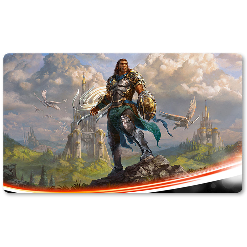 Magic The Gathering Peripheral- GIDEON, BATTLE-FORGED -MTG Playmat Size 23.6X13.7in Play mats Compatible for TCG RPG CCG Trading Card Game