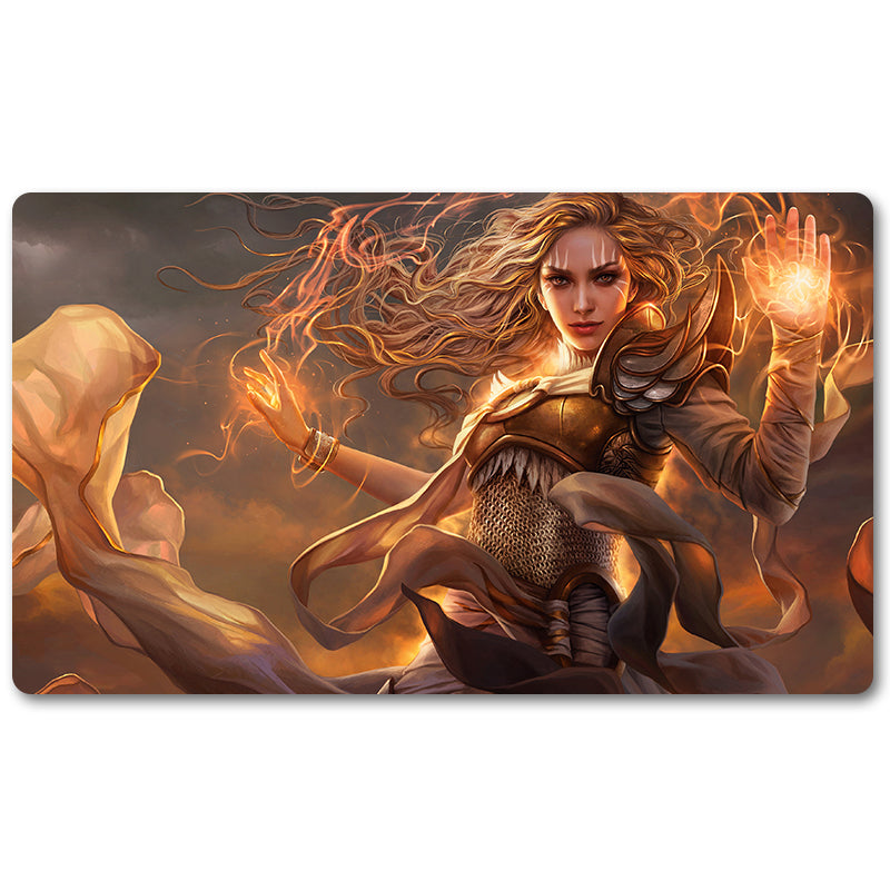 Magic The Gathering Peripheral- SERRA THE BENEVOLENT -MTG Playmat Size 23.6X13.7in Play mats Compatible for TCG RPG CCG Trading Card Game