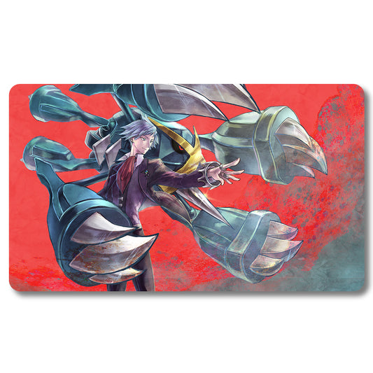 Board Game Steven Stone Playmat - Pokemon Size 23.6X13.7in Play mats Compatible for TCG MTG RPG CCG Trading Card Game