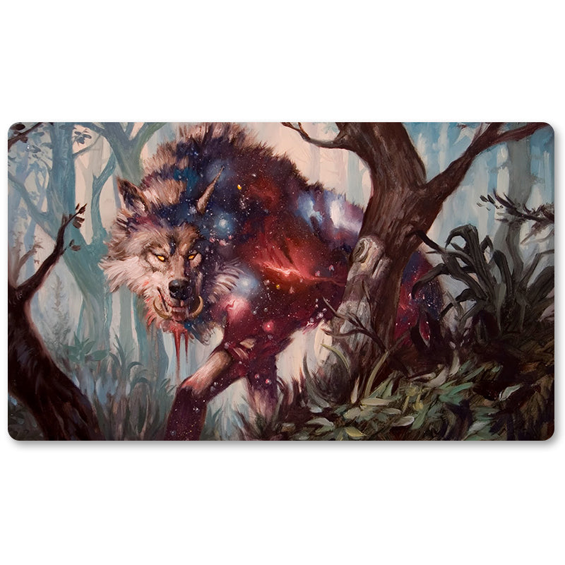 Magic The Gathering Peripheral- Nyxborn-Wolf  -MTG Playmat Size 23.6X13.7in Play mats Compatible for TCG RPG CCG Trading Card Game