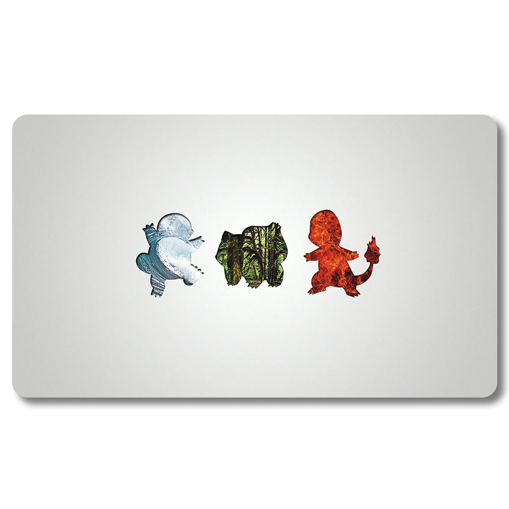 PTCG Charmander Playmat - Pokemon Size 23.6X13.7in Play mats Compatible for TCG MTG RPG CCG Trading Card Game