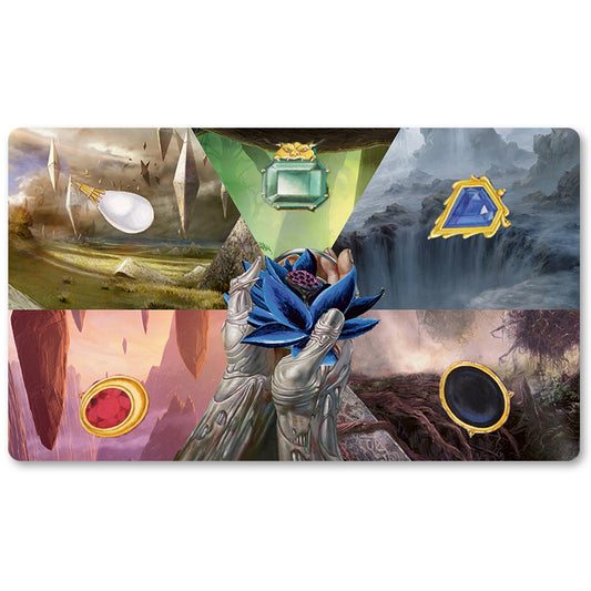 Board Game Peripheral- Custom -MTG Playmat Size 23.6X13.7in Play mats Compatible for TCG RPG CCG Trading Card Game