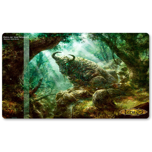 Board Game Peripheral- Eyes of the Wisent -MTG Playmat Size 23.6X13.7in Play mats Compatible for TCG RPG CCG Trading Card Game