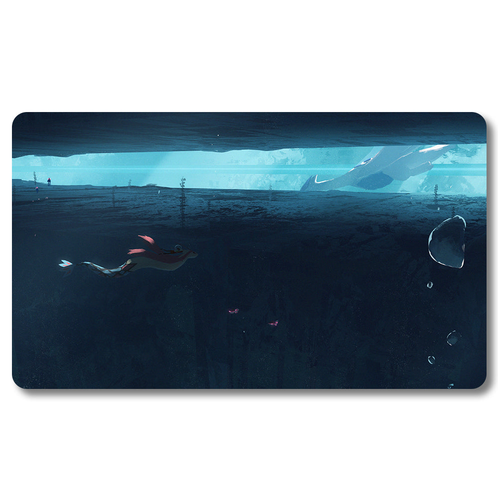 PTCG Peripheral - 83j9zo - Pokemon Playmat Size 23.6X13.7in Play mats Compatible for TCG MTG RPG CCG Trading Card Game