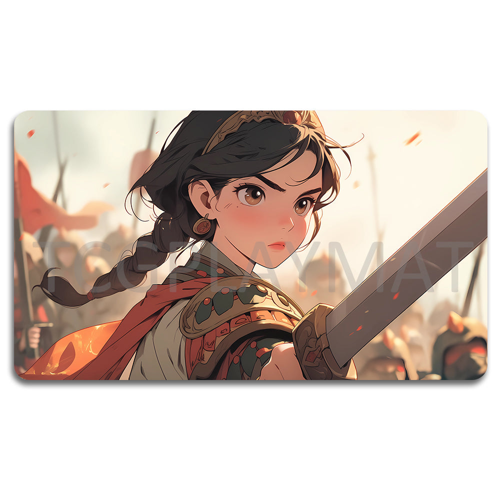 Disney Hua Mulan Lorcana Playmat - 23120598- Size 23.6X13.7in Play mats Compatible for TCG RPG CCG Mouse Pad Desk Mats