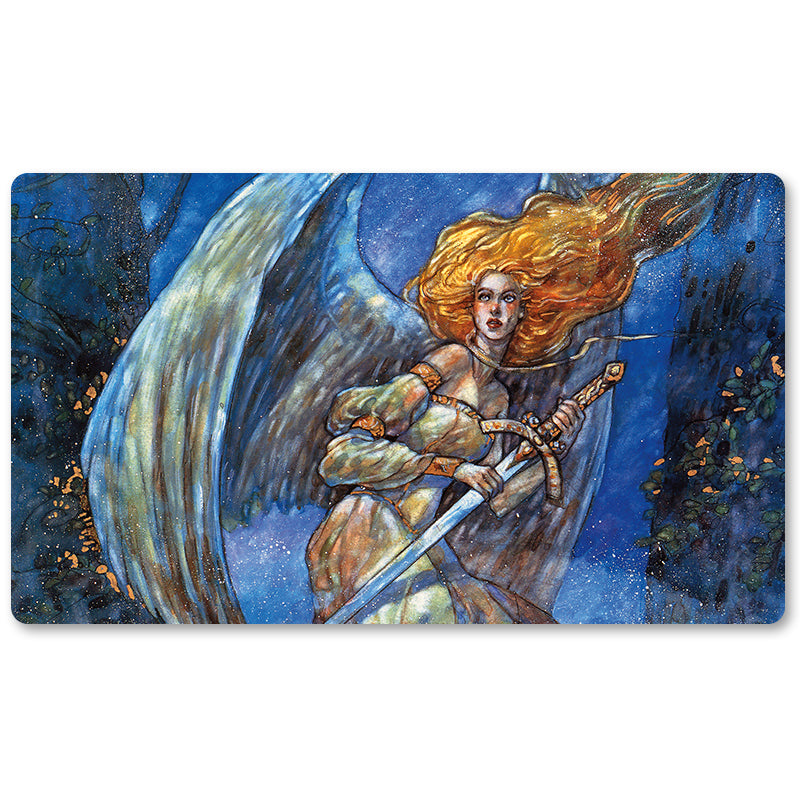 Magic The Gathering Peripheral- From The Vault Angels—Serra Angel -MTG Playmat Size 23.6X13.7in Play mats Compatible for TCG RPG CCG Trading Card Game