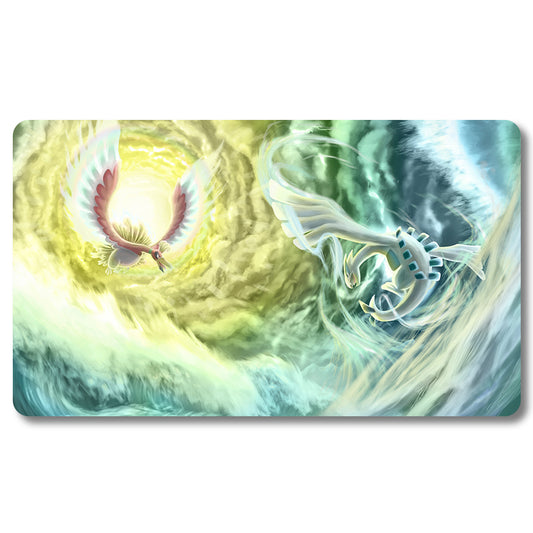 Board Game Lugia Playmat - Pokemon Size 23.6X13.7in Play mats Compatible for TCG MTG RPG CCG Trading Card Game