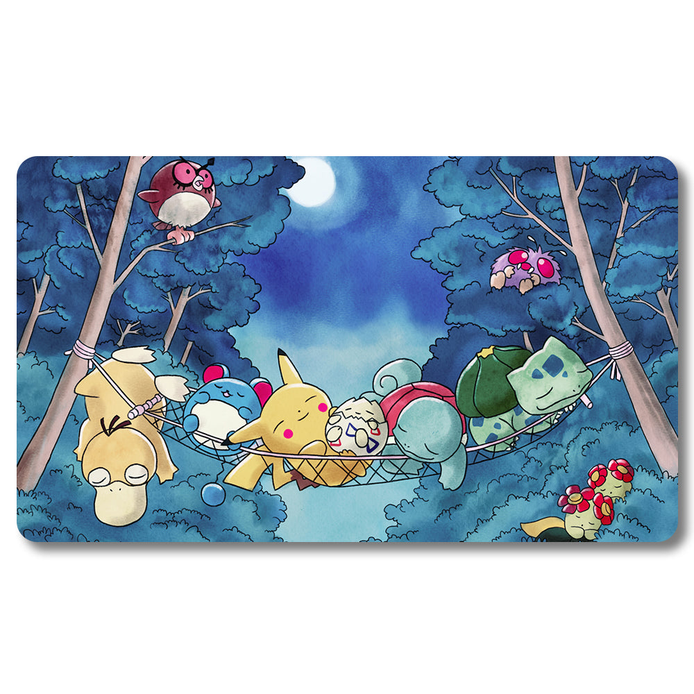 Board Game Peripheral - 748872- Pokemon Playmat Size 23.6X13.7in Play mats Compatible for TCG MTG RPG CCG Trading Card Game