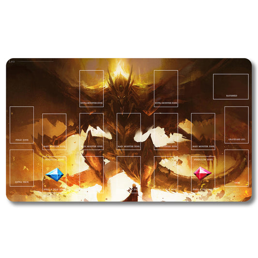 YUGIOH The Winged Dragon of Ra Playmat- Yugioh  Size 23.6X13.7in Play mats Compatible for TCG OCG CCG Trading Card Game