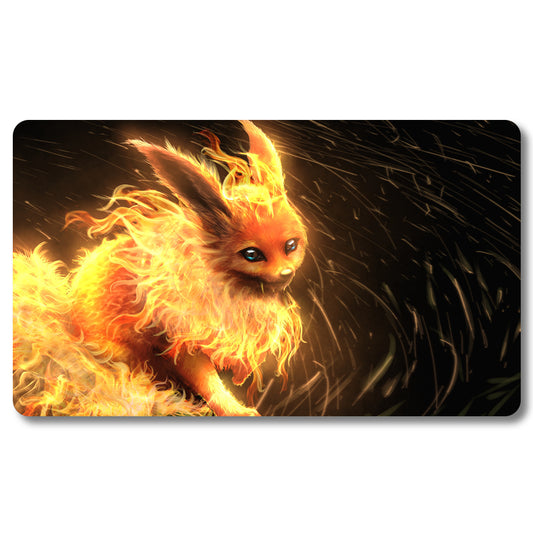 Board Game Jolteon Playmat - Pokemon Size 23.6X13.7in Play mats Compatible for TCG MTG RPG CCG Trading Card Game