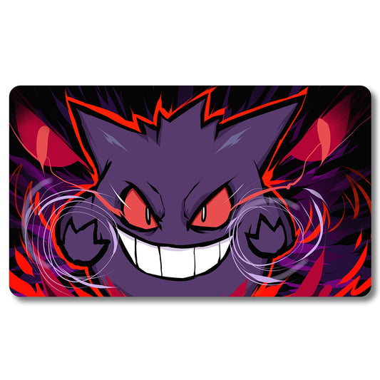 PTCG gengar Playmat - Pokemon Size 23.6X13.7in Play mats Compatible for TCG MTG RPG CCG Trading Card Game