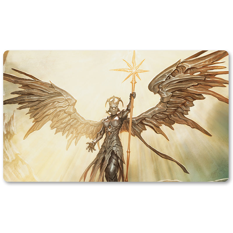 Board Game Peripheral- Sunblast Angel -MTG Playmat Size 23.6X13.7in Play mats Compatible for TCG RPG CCG Trading Card Game