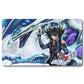 YUGIOH Blue-Eyes White Dragon Playmat - Yugioh Size 23.6X13.7in Play mats Compatible for TCG OCG CCG Trading Card Game