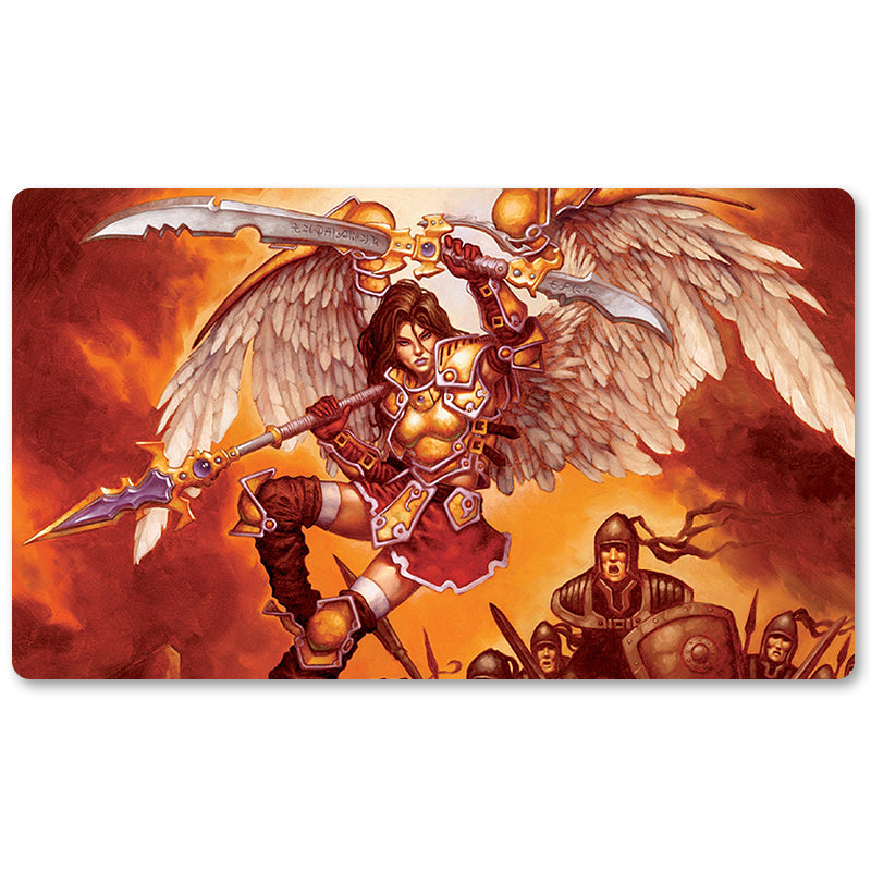 Board Game Peripheral- Serra-Advocate-MTG Playmat Size 23.6X13.7in Play mats Compatible for TCG RPG CCG Trading Card Game