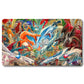 YUGIOH Blue-Eyes White Dragon Playmat - Yugioh Size 23.6X13.7in Play mats Compatible for TCG OCG CCG Trading Card Game