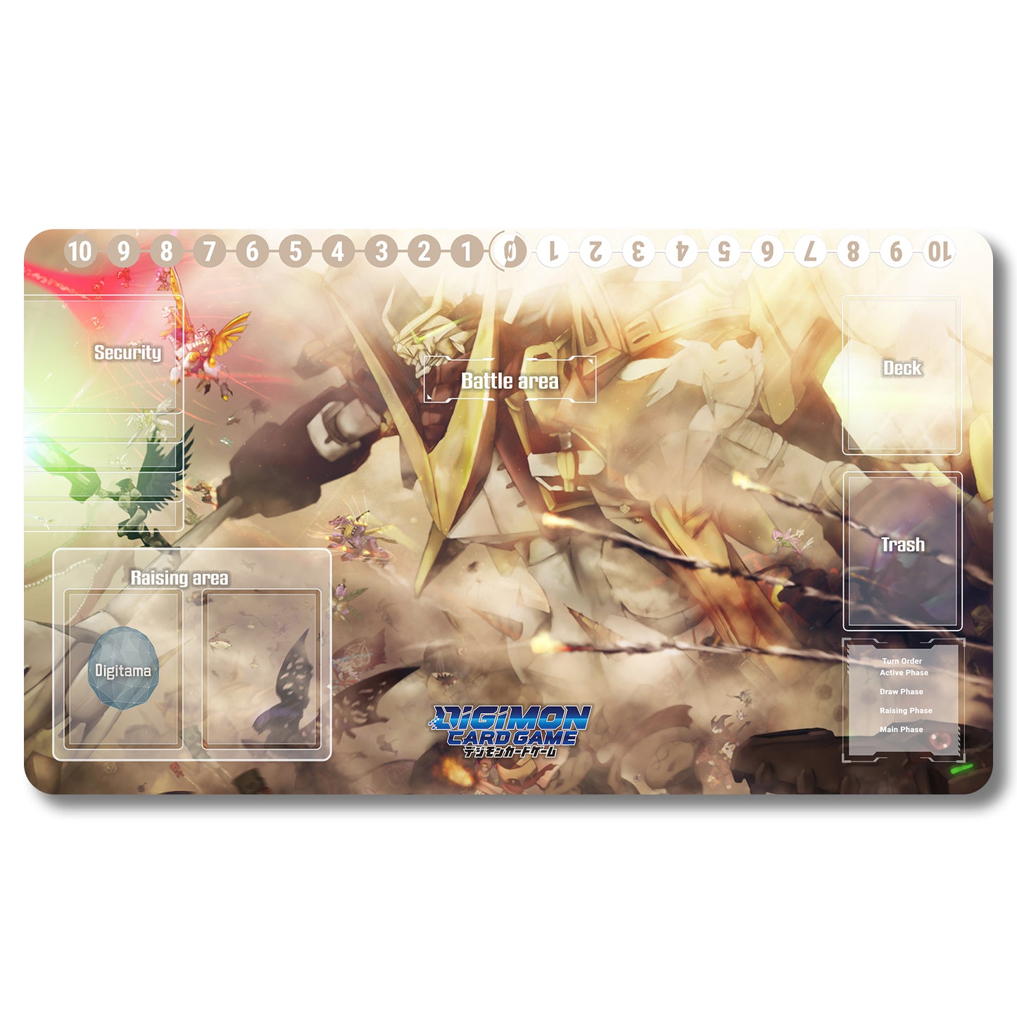 Board Game Peripheral - 557783- Digimon Playmat Size 23.6X13.7in Play mats Compatible for TCG DTCG CCG Trading Card Game