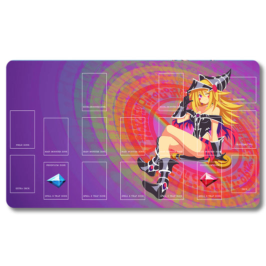 Board Game Peripheral - 819653- Yugioh Playmat Size 23.6X13.7in Play mats Compatible for TCG OCG CCG Trading Card Game