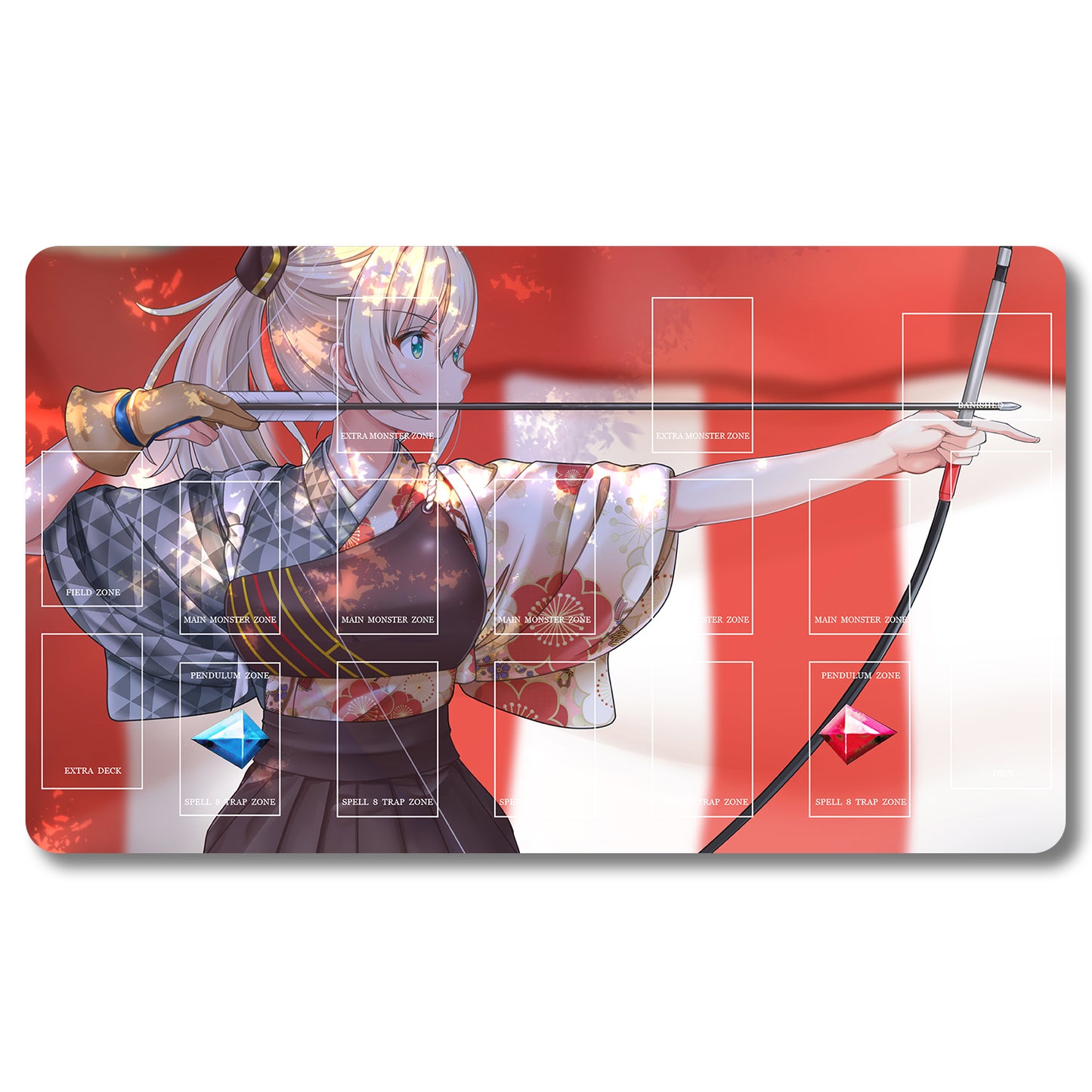 YUGIOH Sky Striker Ace Playmat - Yugioh Size 23.6X13.7in Play mats Compatible for TCG OCG CCG Trading Card Game