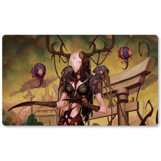 Magic The Gathering Peripheral- AZUMI--THE-LAST-VISITO -MTG Playmat Size 23.6X13.7in Play mats Compatible for TCG RPG CCG Trading Card Game