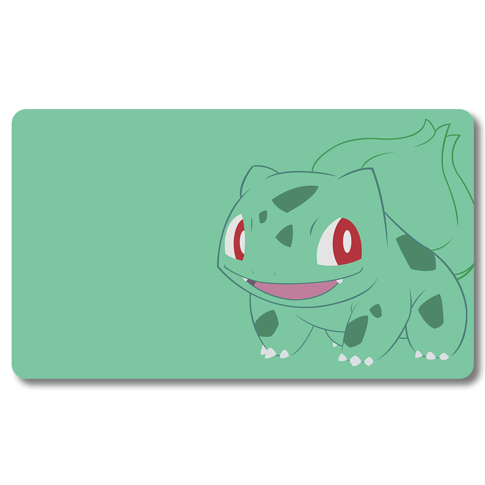 PTCG Bulbasaur Playmat - Pokemon Size 23.6X13.7in Play mats Compatible for TCG MTG RPG CCG Trading Card Game