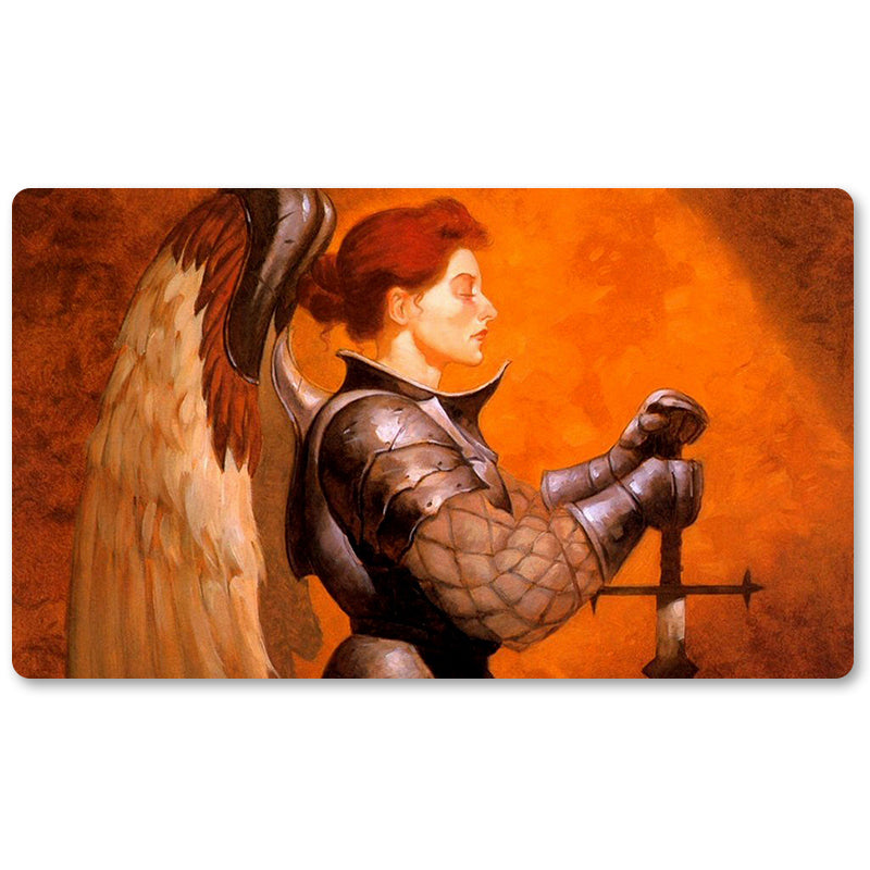 Magic The Gathering Peripheral- Warrior-Angel -MTG Playmat Size 23.6X13.7in Play mats Compatible for TCG RPG CCG Trading Card Game