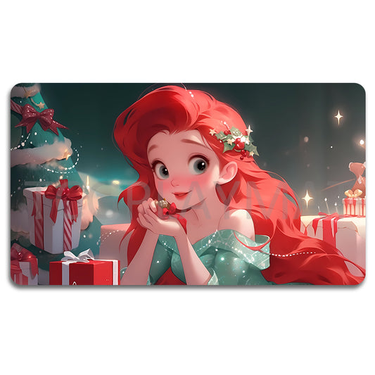 Disney Mermaid Lorcana Playmat- 23120527-  Size 23.6X13.7in Play mats Compatible for TCG RPG CCG Mouse Pad Desk Mats