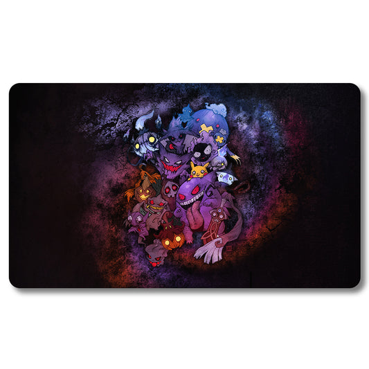 Board Game gengar Playmat - Pokemon Size 23.6X13.7in Play mats Compatible for TCG MTG RPG CCG Trading Card Game