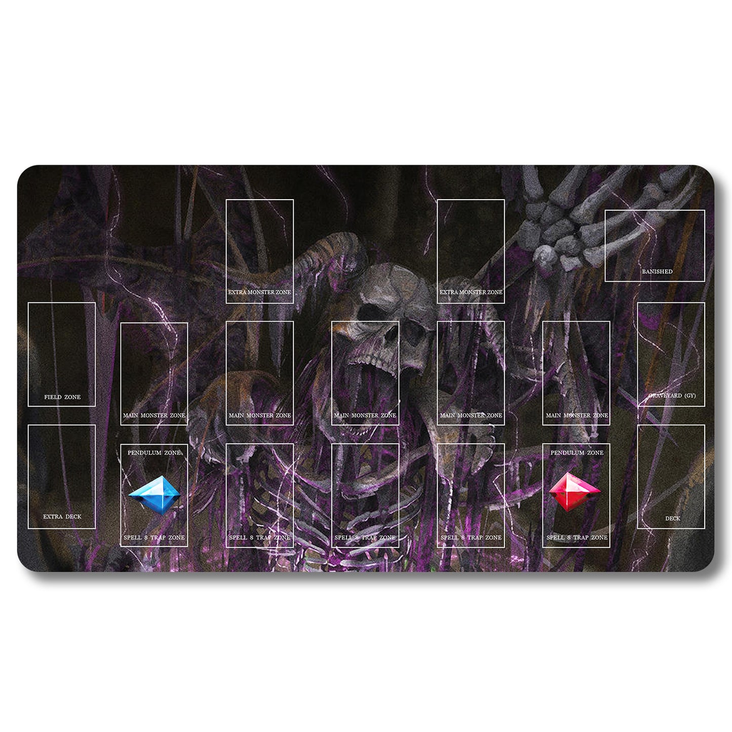 YUGIOH Peripheral - 579653- Yugioh Playmat Size 23.6X13.7in Play mats Compatible for TCG OCG CCG Trading Card Game