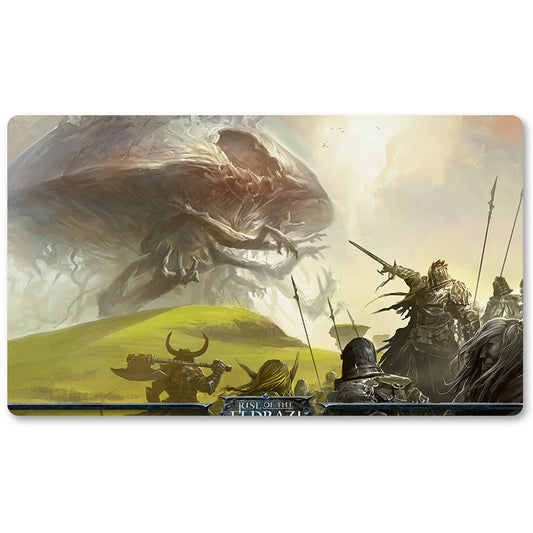 Board Game Peripheral- Time Of Heroes -MTG Playmat Size 23.6X13.7in Play mats Compatible for TCG RPG CCG Trading Card Game