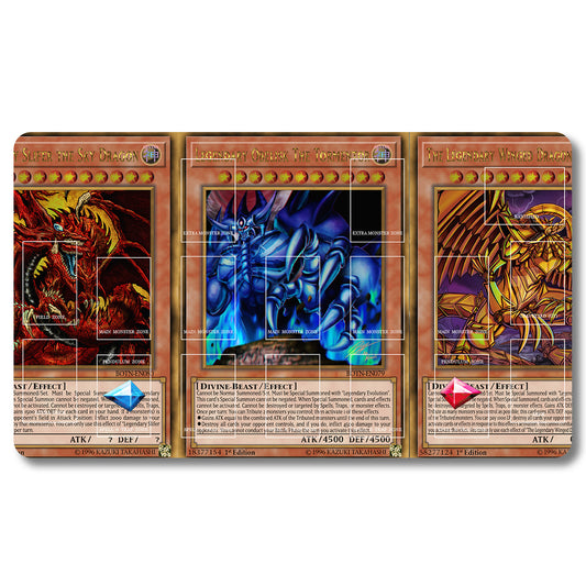 Tabulludo Ekstercentra - 269653- Yugioh Playmat Grandeco 23.6X13.7in Ludaj matoj Kongrua por TCG OCG CCG Komerca Kartludo