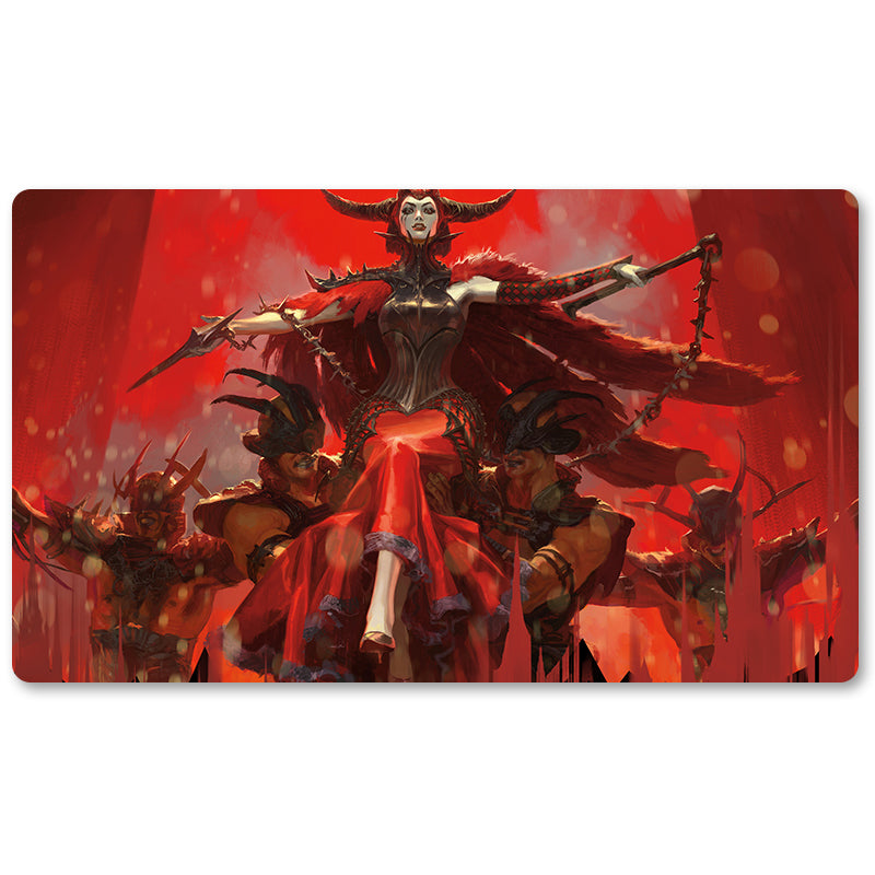 Board Game Peripheral- Judith, The Scourge Diva  -MTG Playmat Size 23.6X13.7in Play mats Compatible for TCG RPG CCG Trading Card Game