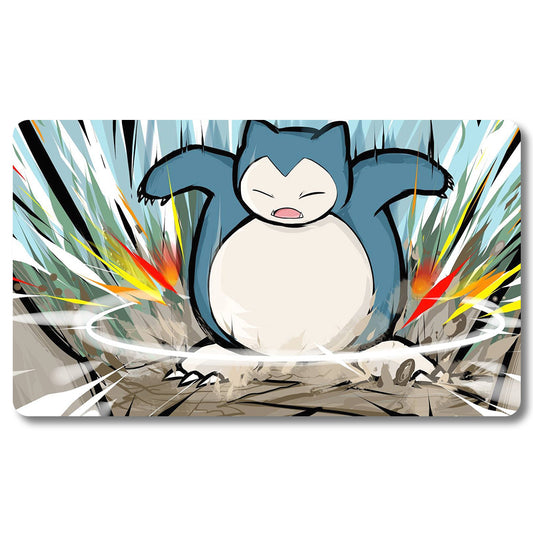 PTCG snorlax Playmat - Pokemon Size 23.6X13.7in Play mats Compatible for TCG MTG RPG CCG Trading Card Game