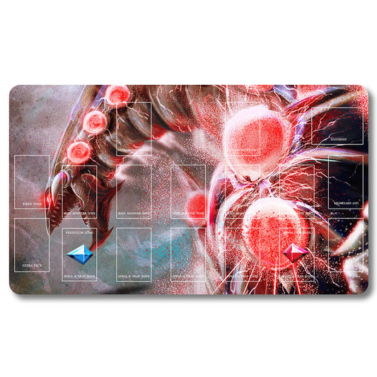 YUGIOH Gandora Playmat - Yugioh Size 23.6X13.7in Play mats Compatible for TCG OCG CCG Trading Card Game