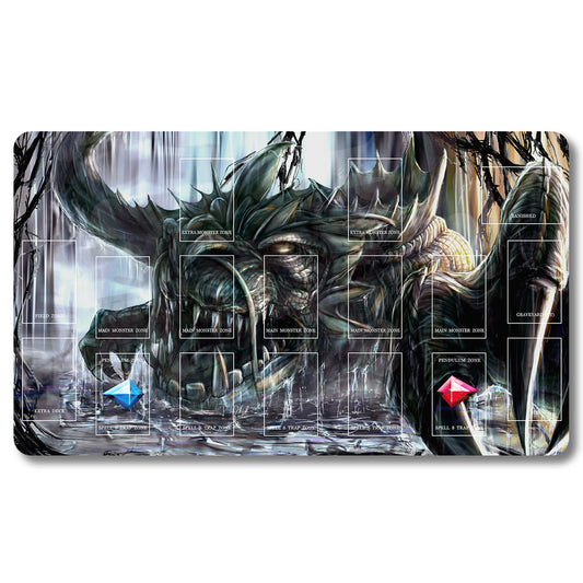 Tabulludo Ekstercentra - 367953- Yugioh Playmat Grandeco 23.6X13.7in Ludaj matoj Kongrua por TCG OCG CCG Komerca Kartludo