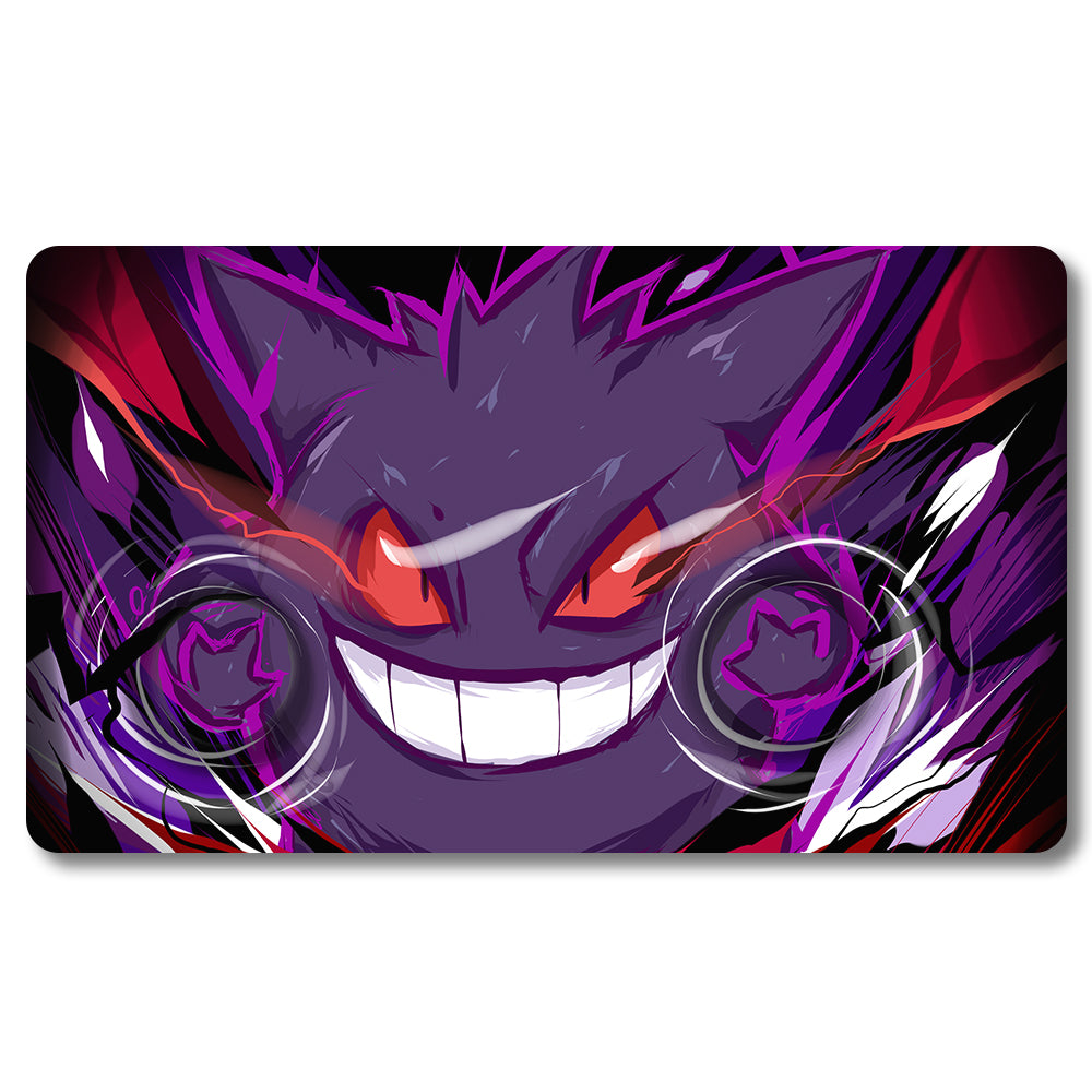 PTCG gengar Playmat - Pokemon Size 23.6X13.7in Play mats Compatible for TCG MTG RPG CCG Trading Card Game