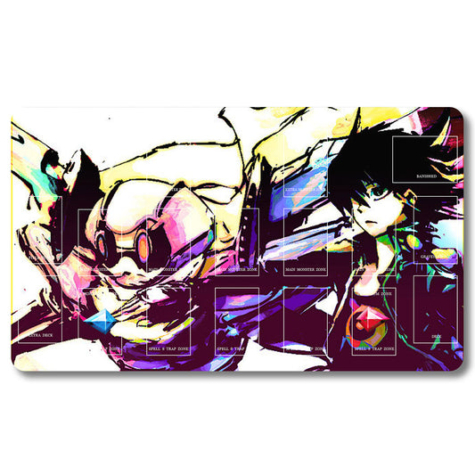 Tabulludo Ekstercentra - 565767- Yugioh Playmat Grandeco 23.6X13.7in Ludaj matoj Kongrua por TCG OCG CCG Komerca Kartludo