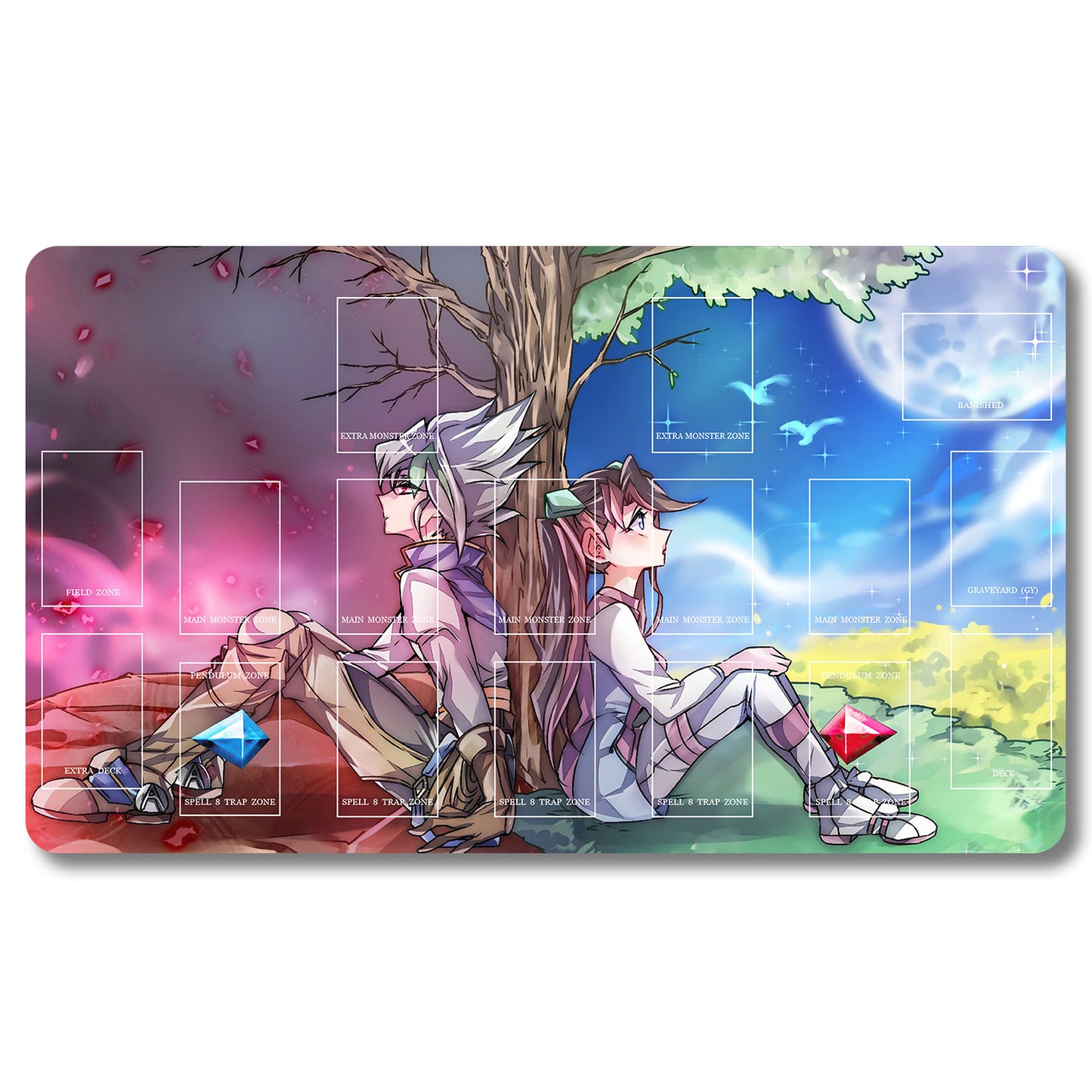 YUGIOH Peripheral - 107953- Yugioh Playmat Size 23.6X13.7in Play mats Compatible for TCG OCG CCG Trading Card Game