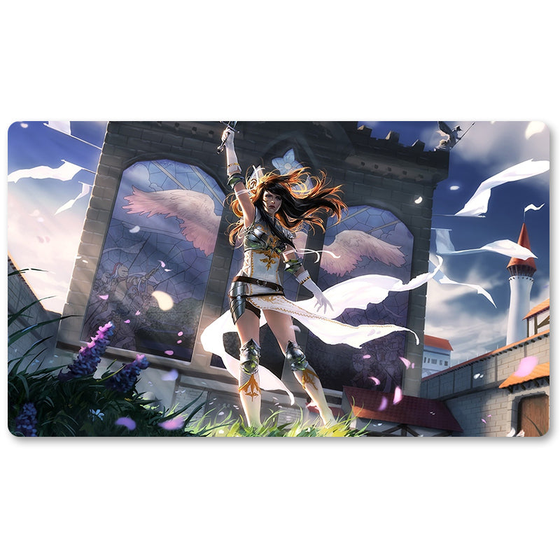 Magic The Gathering Peripheral- Angelic Destiny -MTG Playmat Size 23.6X13.7in Play mats Compatible for TCG RPG CCG Trading Card Game