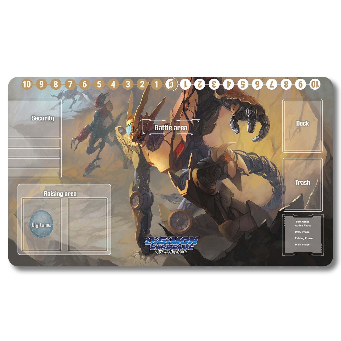 Digimon Peripheral - 1025779- Digimon Playmat Size 23.6X13.7in Play mats Compatible for TCG DTCG CCG Trading Card Game