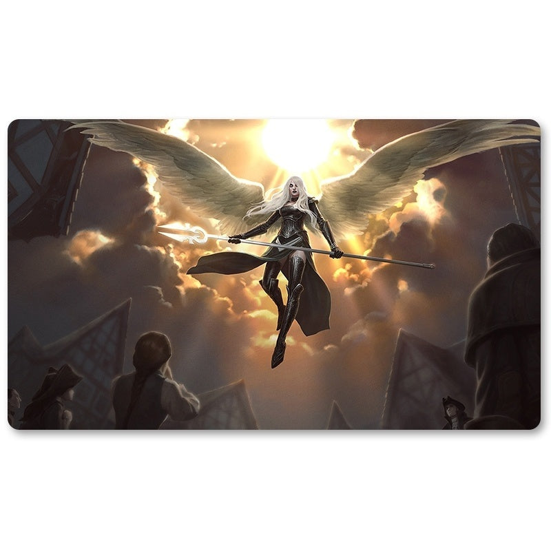 Magic The Gathering Peripheral- Avacyn Angel of Hope -MTG Playmat Size 23.6X13.7in Play mats Compatible for TCG RPG CCG Trading Card Game