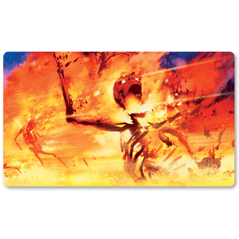 Board Game Peripheral- Flamebreak -MTG Playmat Size 23.6X13.7in Play mats Compatible for TCG RPG CCG Trading Card Game