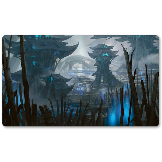 Board Game Peripheral- Flooded-Strand -MTG Playmat Size 23.6X13.7in Play mats Compatible for TCG RPG CCG Trading Card Game