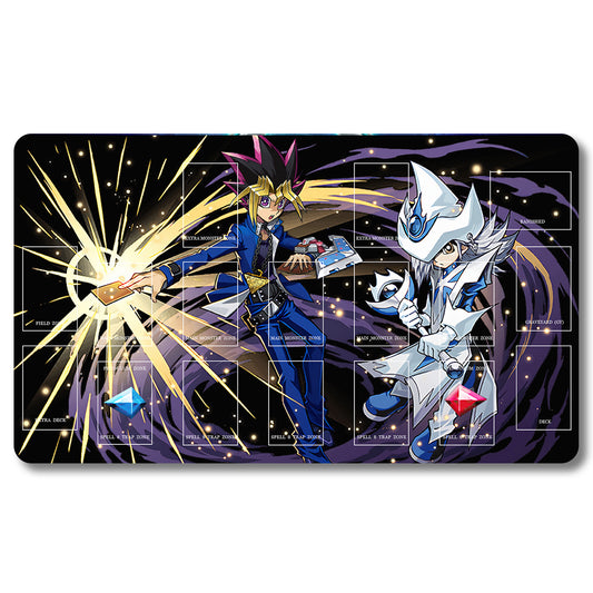 Board Game Peripheral - 789653- Yugioh Playmat Size 23.6X13.7in Play mats Compatible for TCG OCG CCG Trading Card Game