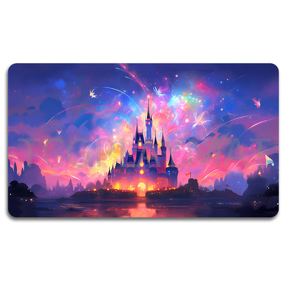 Disney Castle Lorcana Playmat - 23120575- Size 23.6X13.7in Play mats Compatible for TCG RPG CCG Mouse Pad Desk Mats