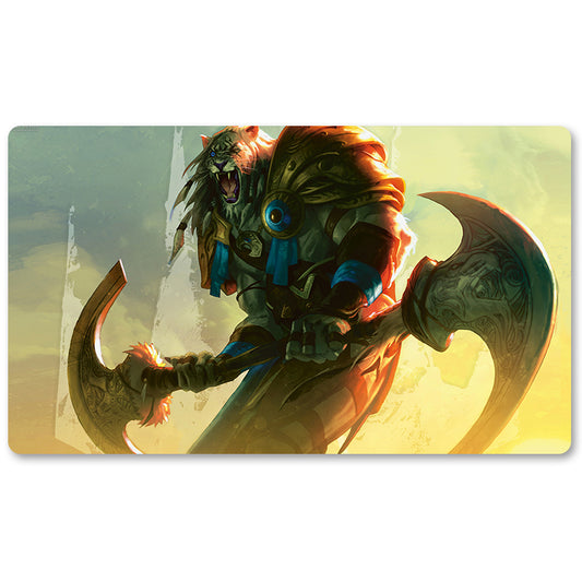 Magic The Gathering Peripheral- Ajani,-Caller-of-the-Pride -MTG Playmat Size 23.6X13.7in Play mats Compatible for TCG RPG CCG Trading Card Game