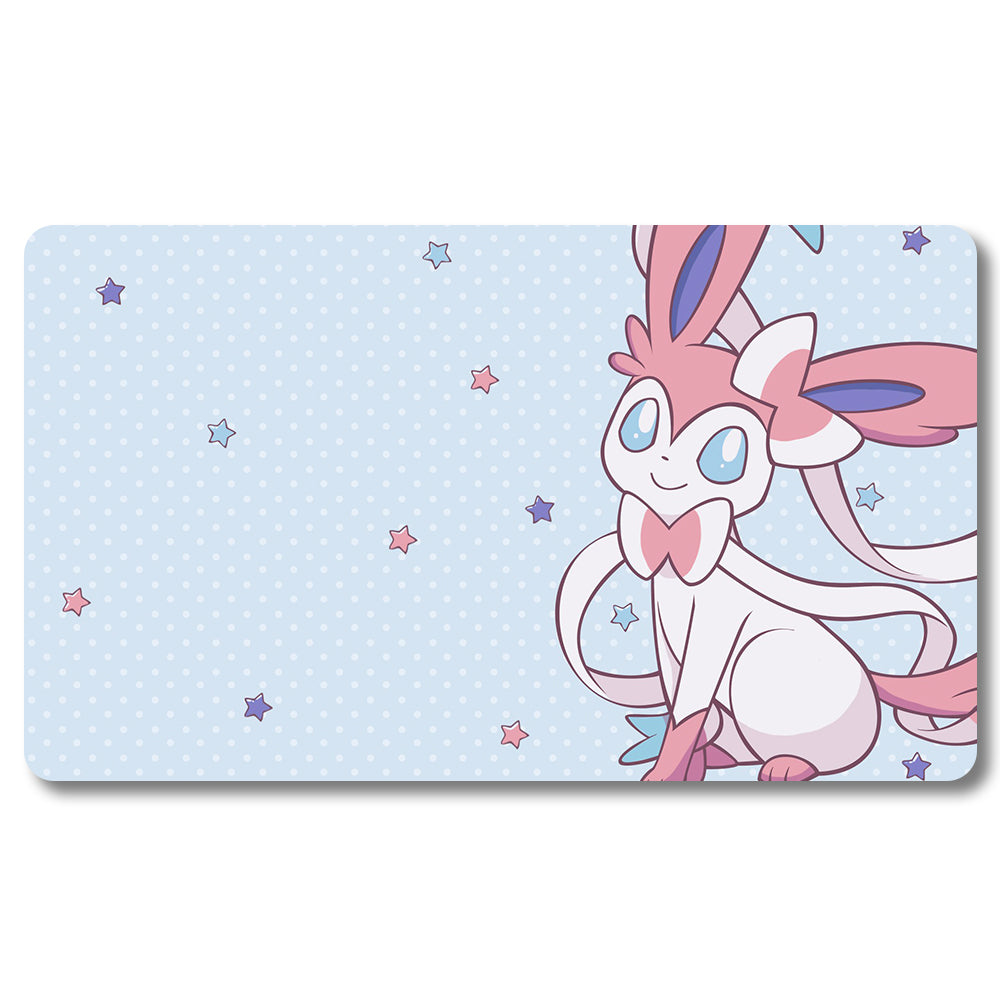 PTCG Fairy Ibu Playmat - Pokemon Size 23.6X13.7in Play mats Compatible for TCG MTG RPG CCG Trading Card Game