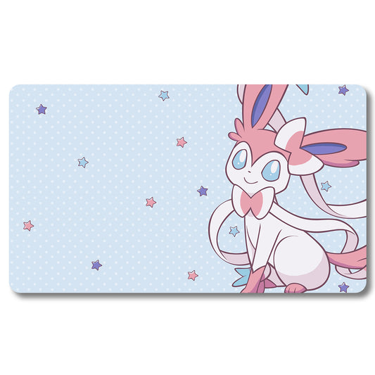 PTCG Fairy Ibu Playmat - Pokemon Size 23.6X13.7in Play mats Compatible for TCG MTG RPG CCG Trading Card Game