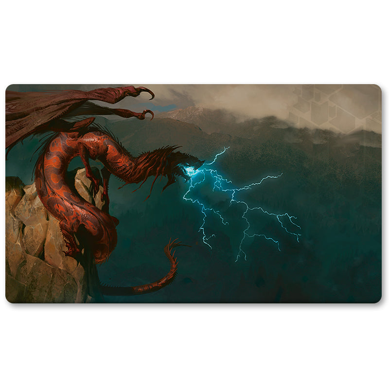 Board Game Peripheral- Stormbreath Dragon -MTG Playmat Size 23.6X13.7in Play mats Compatible for TCG RPG CCG Trading Card Game