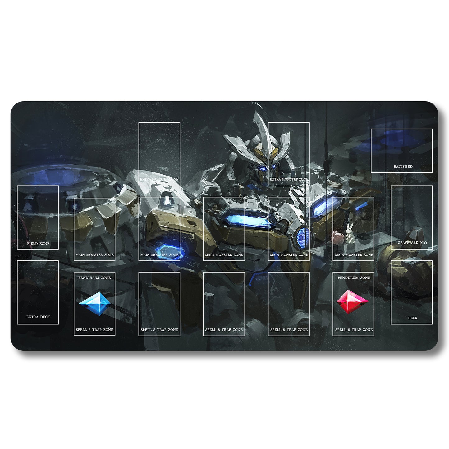 Board Game Divine Arsenal AA-ZEUS - Sky Thunder Playmat - Yugioh Size 23.6X13.7in Play mats Compatible for TCG OCG CCG Trading Card Game